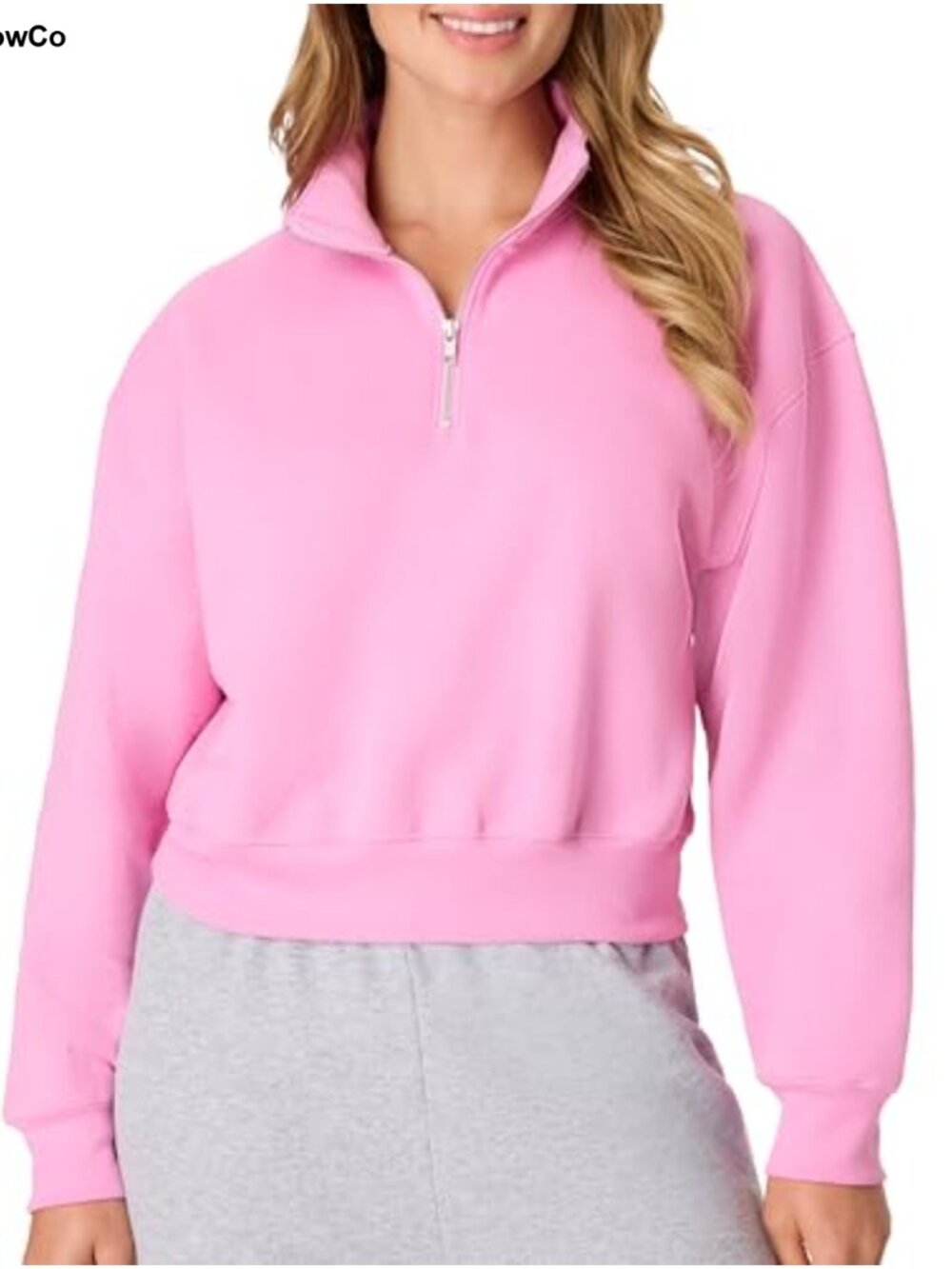 Midweight Quarter-Zip Fleece Pullover Sweatshirt Women's Activewear